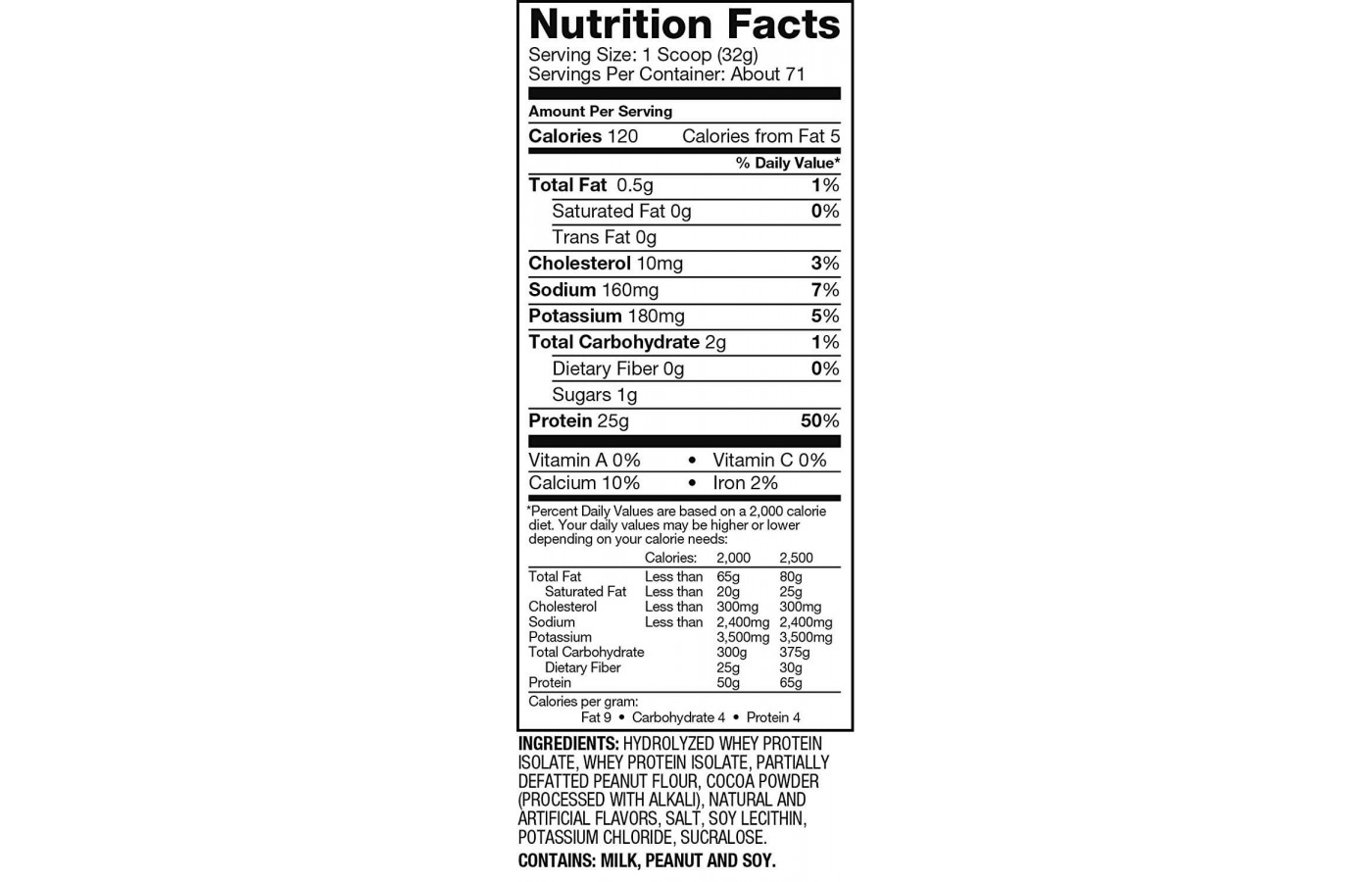 Dymatize Nutrition Info