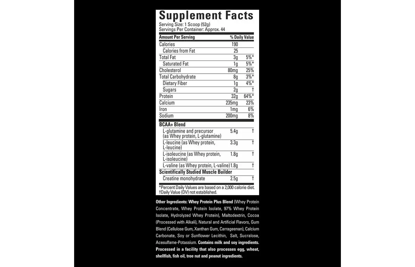 Six Star Nutrition Facts