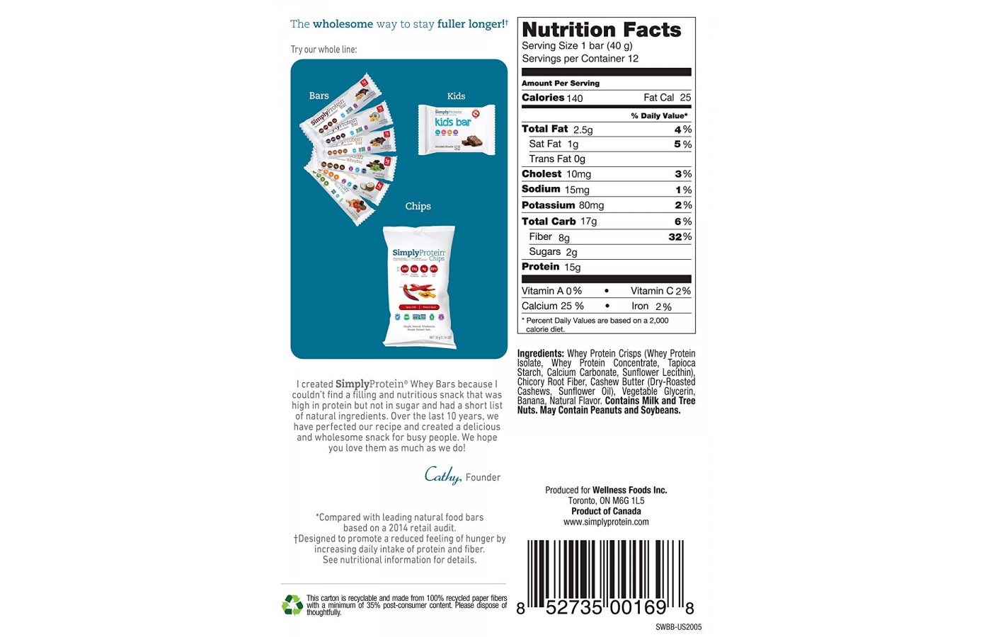 simply protein bb sup facts