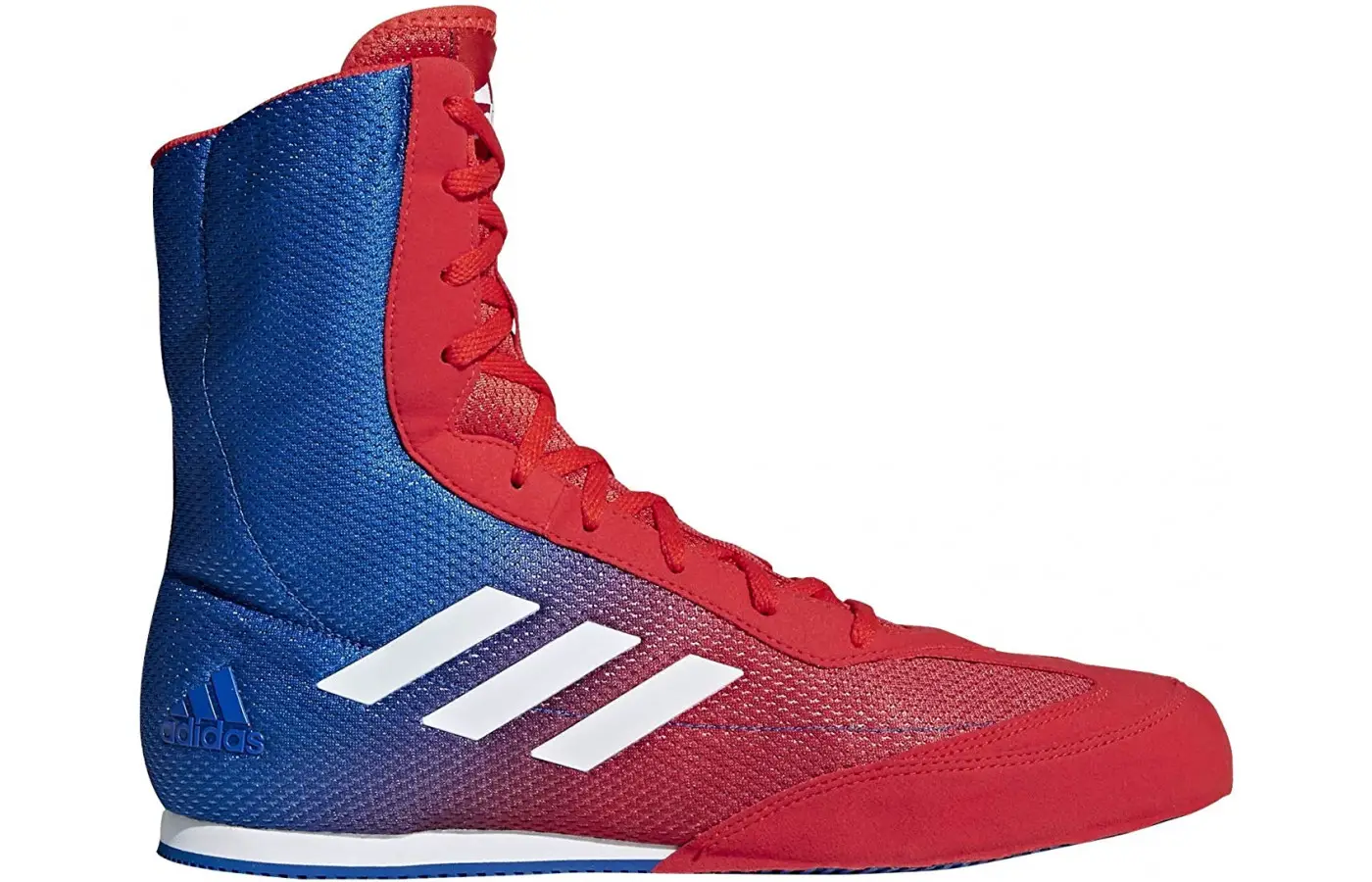 red white and blue adidas boxing boots