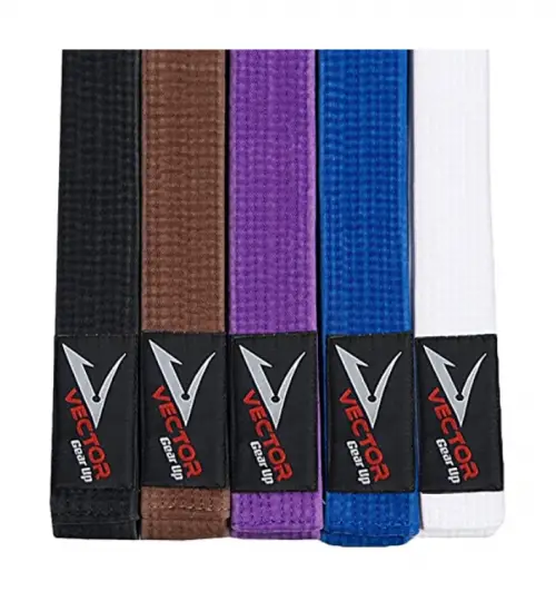 Vector Sports 100% Cotton Brazilian Jiu Jitsu BJJ Pro Belt Colors