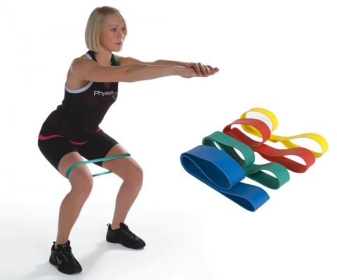 girl working out with resistance band image